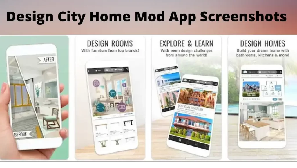 design home mod app screenshots