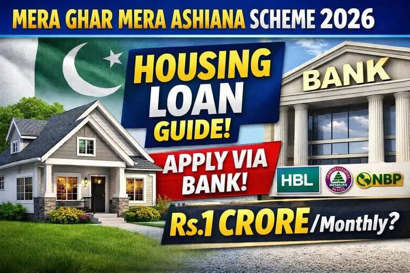 Mera Ghar Mera Ashiana Scheme 2026 Pakistan Complete Guide Apply via Bank Housing Loan Eligibility Monthly Installment Details